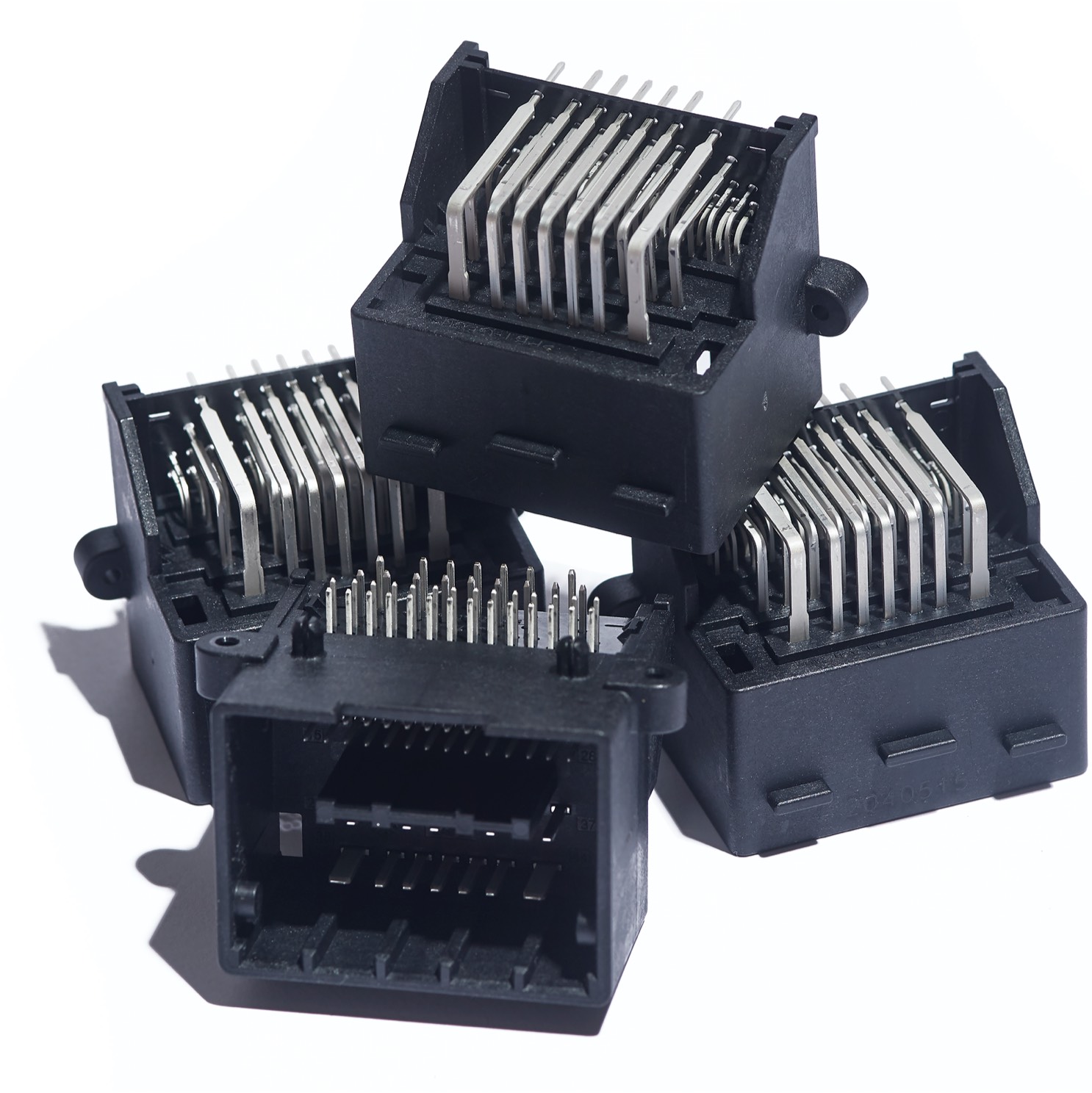Small black electrical connector pieces
