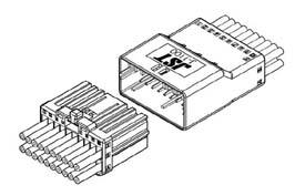 Schematic photo of JFA connector J1000 Series (W to W)