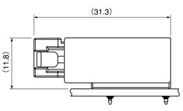 Schematic photo of JFA Connector J4000 Series (W to B 6.35mm pitch)