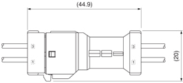 Schematic photo of JWPS connector (W to W)