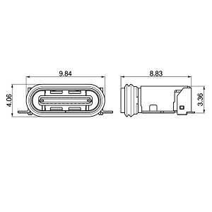 Schematic photo of UBC connector (Dustproof and waterproof type)