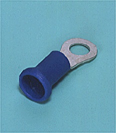 Close up image of Ring tongue terminal (R-type, Vinyl-insulated with copper sleeve) (Medium size)