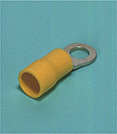 Close up image of Ring tongue terminal (R-type, Vinyl-insulated) (flared)