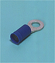 Close up image of Ring tongue terminal (R-type, Vinyl-insulated with copper sleeve) (straight)