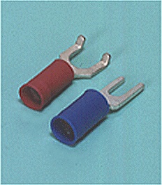 Close up image of Spade tongue terminal (A-type/B-type, Vinyl-insulated with copper sleeve) (straight)