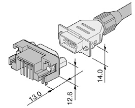 Schematic photo of Dsub Connector KH series