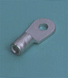 Close up image of DIN terminals/splices Ring tongue terminal, Non-insulated