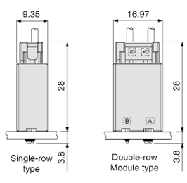 Schematic photo of JFA Connector J300 series (W to B 5.08mm pitch)