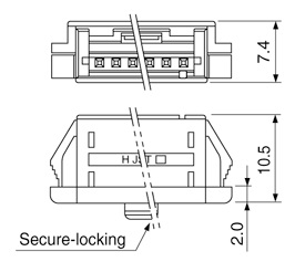 Schematic photo of TR/TRW Connector