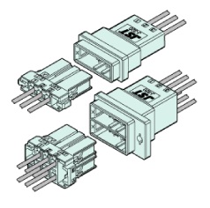 Schematic photo of JFA connector J300 series 5.08 mm Pitch