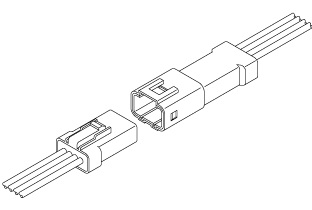 Schematic photo of JWPF connector (W to W)