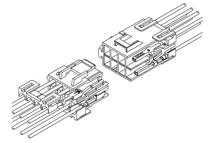 Schematic photo of VL connector (W to W)