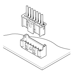 Schematic photo of XA Connector (W to B)