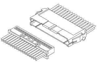 Schematic photo of XAD connector (W to W)