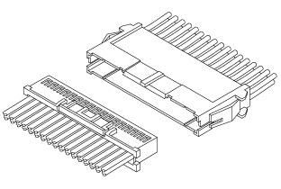 Schematic photo of XAD connector (W to W)