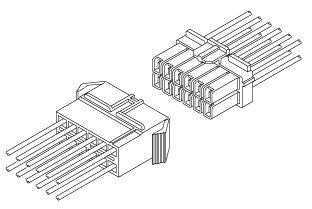 Schematic photo of XL connector (W to W)