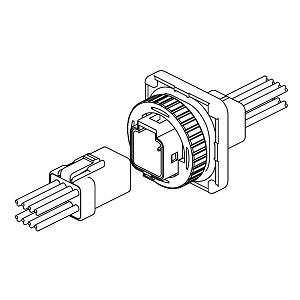 Schematic photo of JWPF Connector (Wire-to-Wire, Panel lock type)