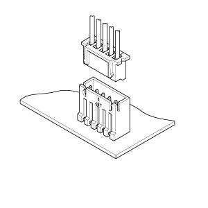 Schematic photo of XH connector (High box type)
