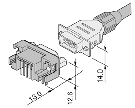Schematic photo of Dsub connector KH series