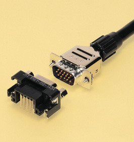 Close up image of Dsub connector KH series