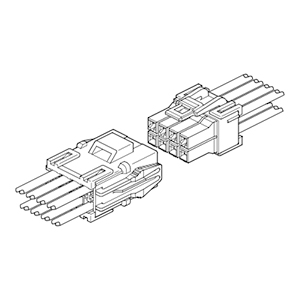 Schematic photo of YL connector (Meets glow wire testing standards)
